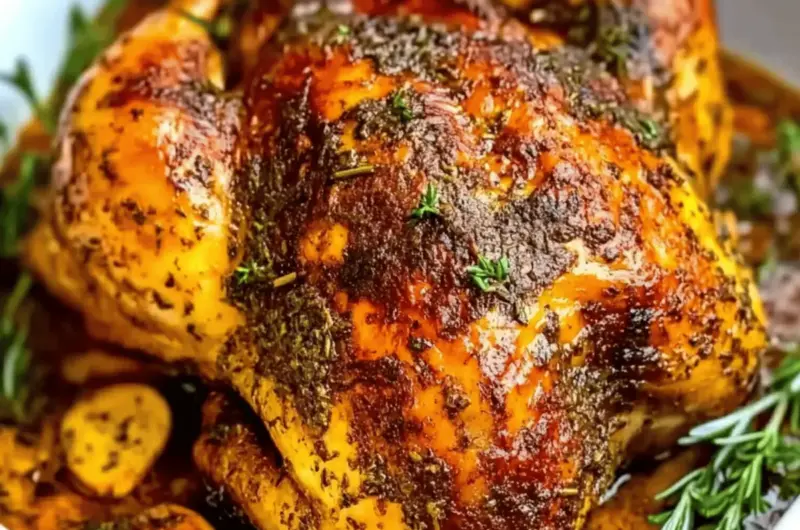 Garlic Herb Butter Roasted Chicken