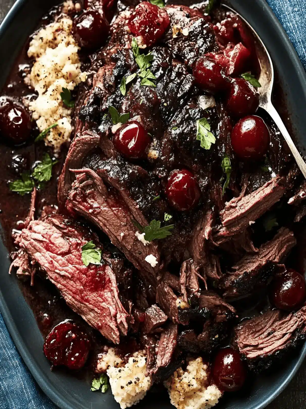Pot Roast with Tart Cherry-Black Pepper Sauce for Comfort Bliss 4 Pot Roast with Tart Cherry-Black Pepper Sauce
