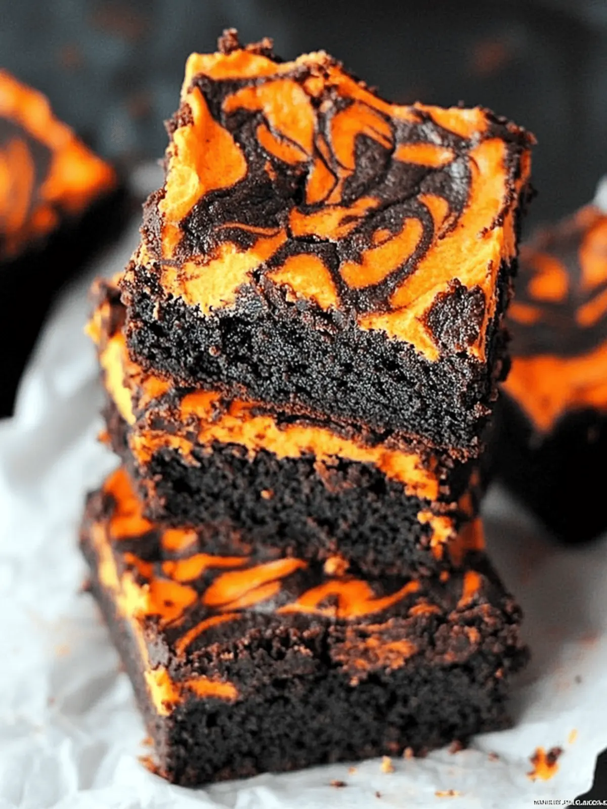 Delicious Halloween Cream Cheese Swirl Brownies You’ll Love 4 Halloween Cream Cheese Swirl Brownies