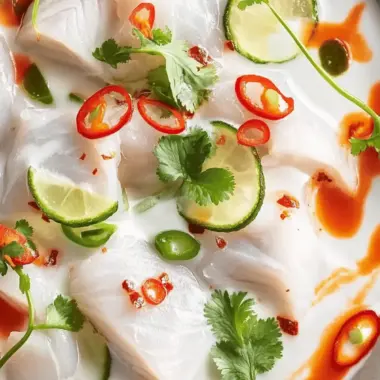 Savory Kingfish Ceviche with Coconut Milk & Chilli Oil Delight 10 Kingfish Ceviche with Coconut Milk & Chilli Oil