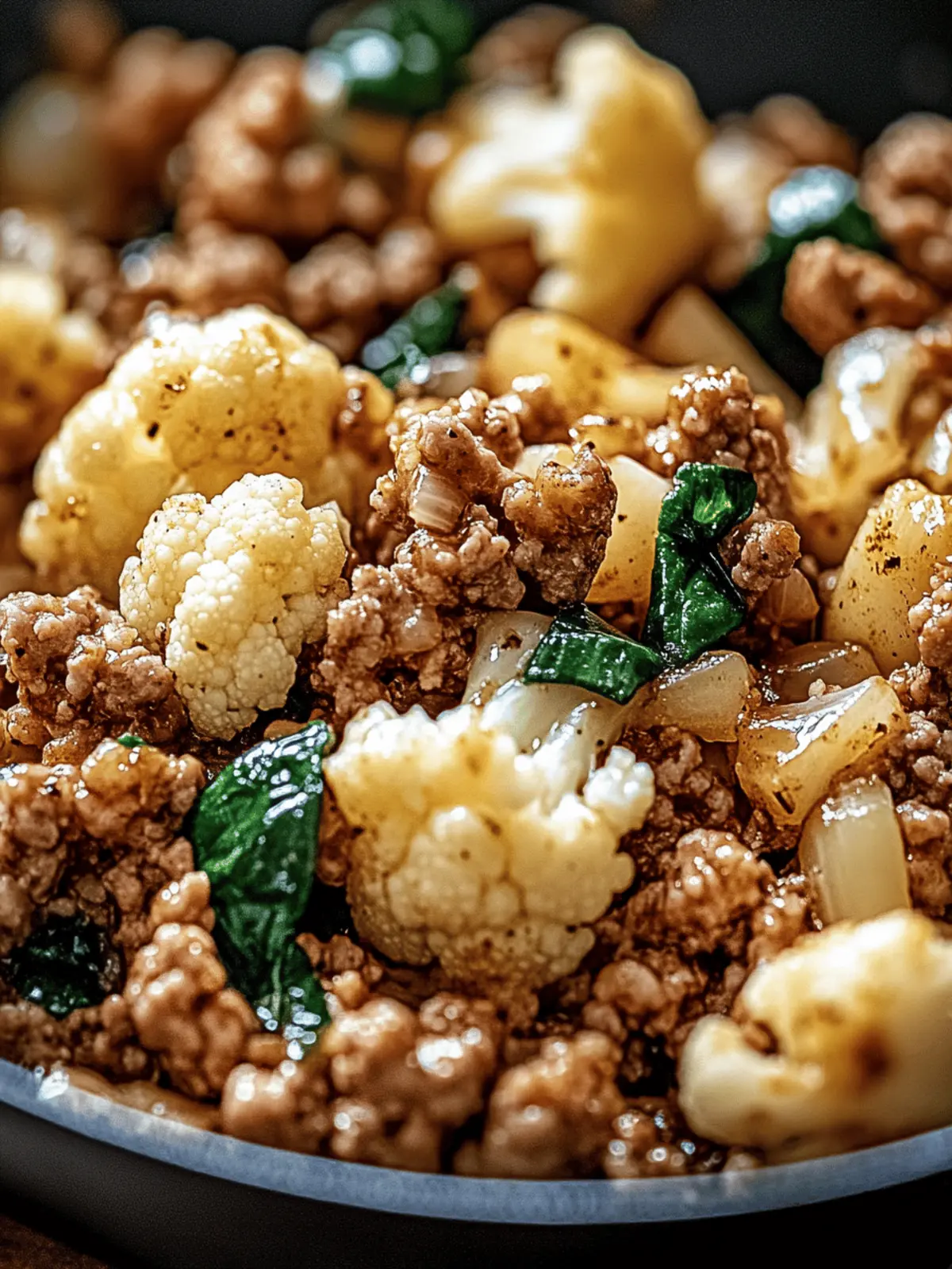 Garlic Butter Ground Turkey with Cauliflower Skillet Delight 2 Garlic Butter Ground Turkey with Cauliflower Skillet