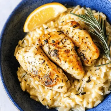 Indulge in Creamy Cacio e Pepe Orzo Risotto with Rosemary Chicken 9 Creamy Cacio e Pepe Orzo Risotto with Rosemary Chicken