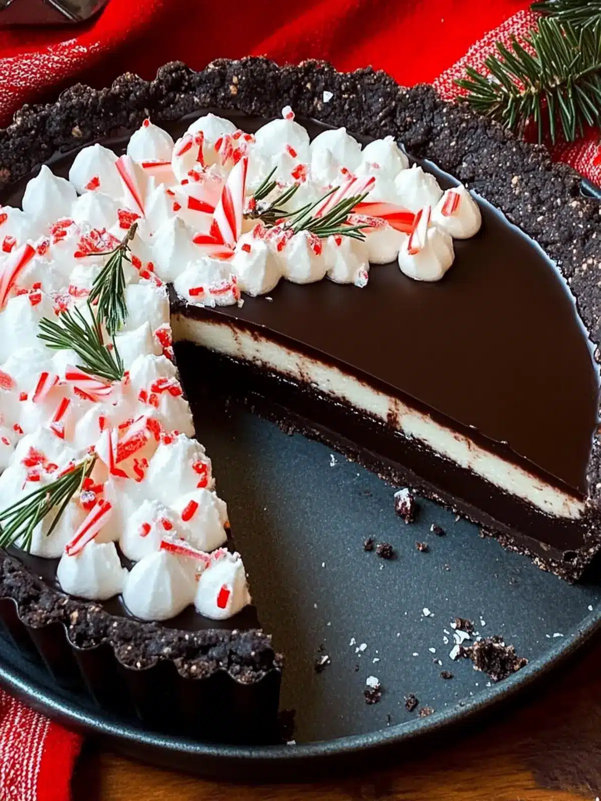 Decadent Dark Chocolate Peppermint Mousse Tart Recipe 3 Dark Chocolate Peppermint Mousse Tart