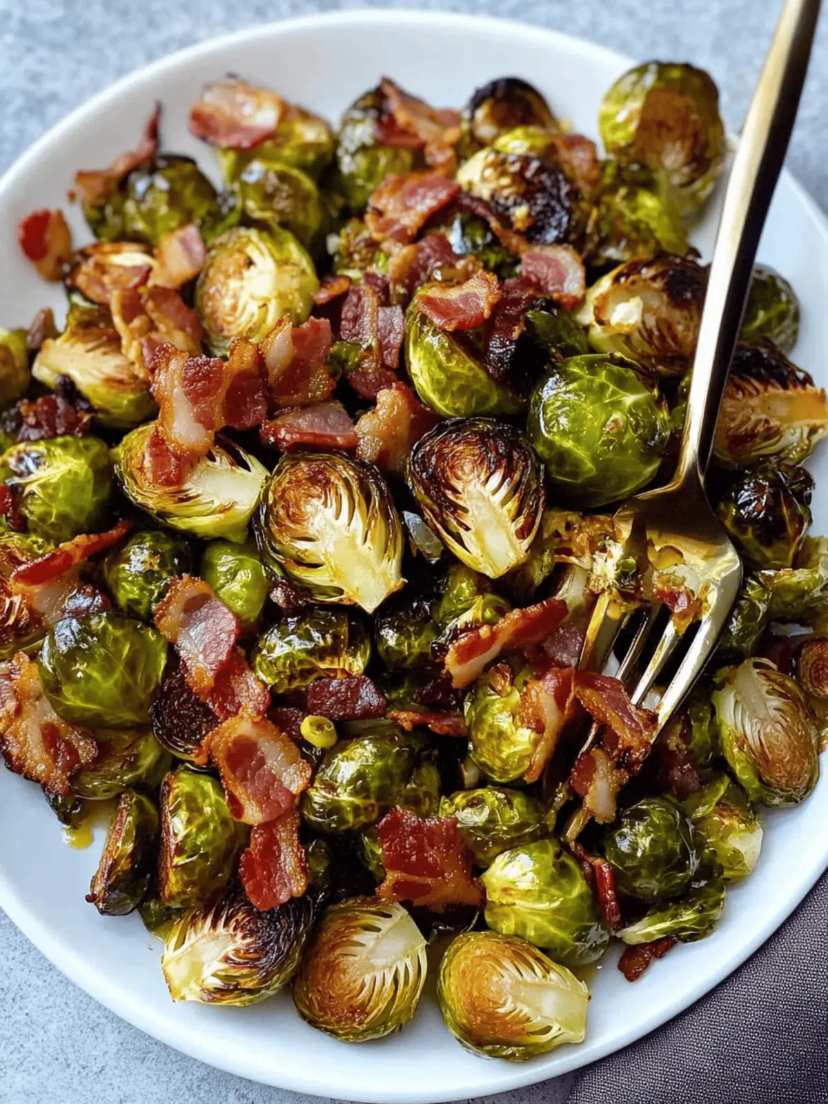 Savory Roasted Brussels Sprouts with Maple Syrup & Bacon Delight 3 Roasted Brussels Sprouts with Maple Syrup & Bacon
