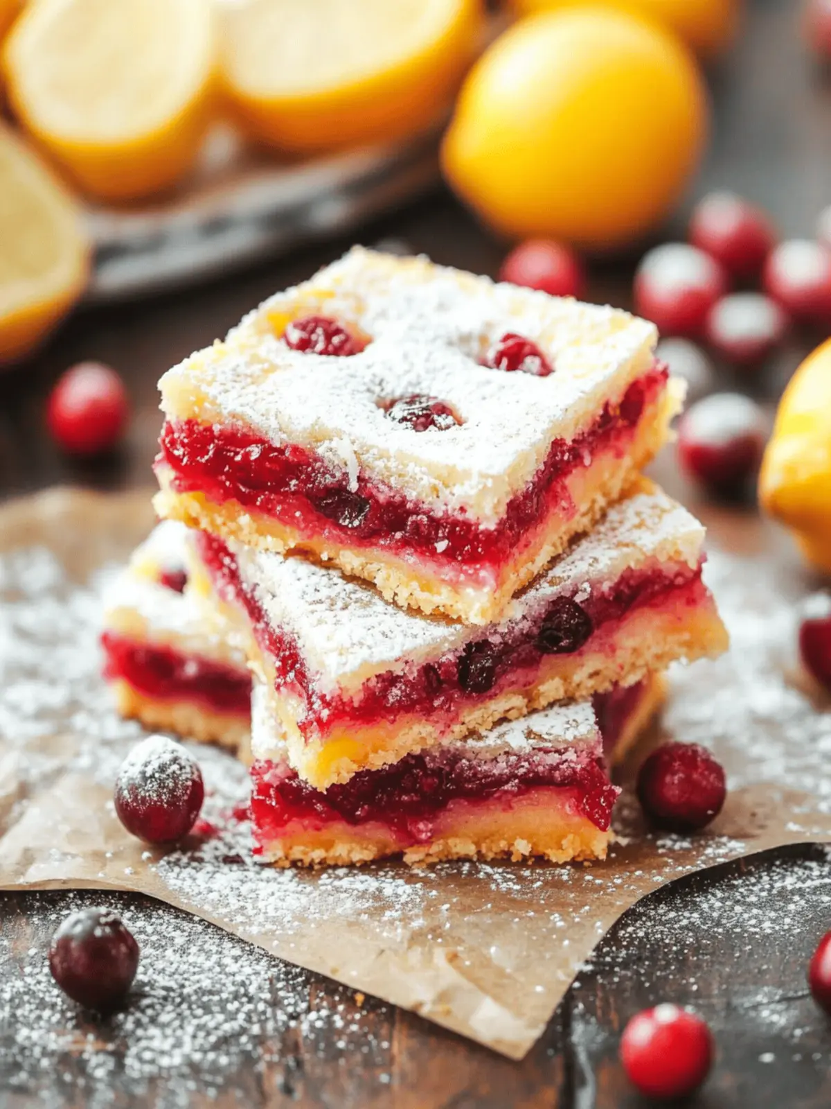 Deliciously Tart Cranberry Lemon Bars for Your Sweet Tooth 5 Cranberry Lemon Bars