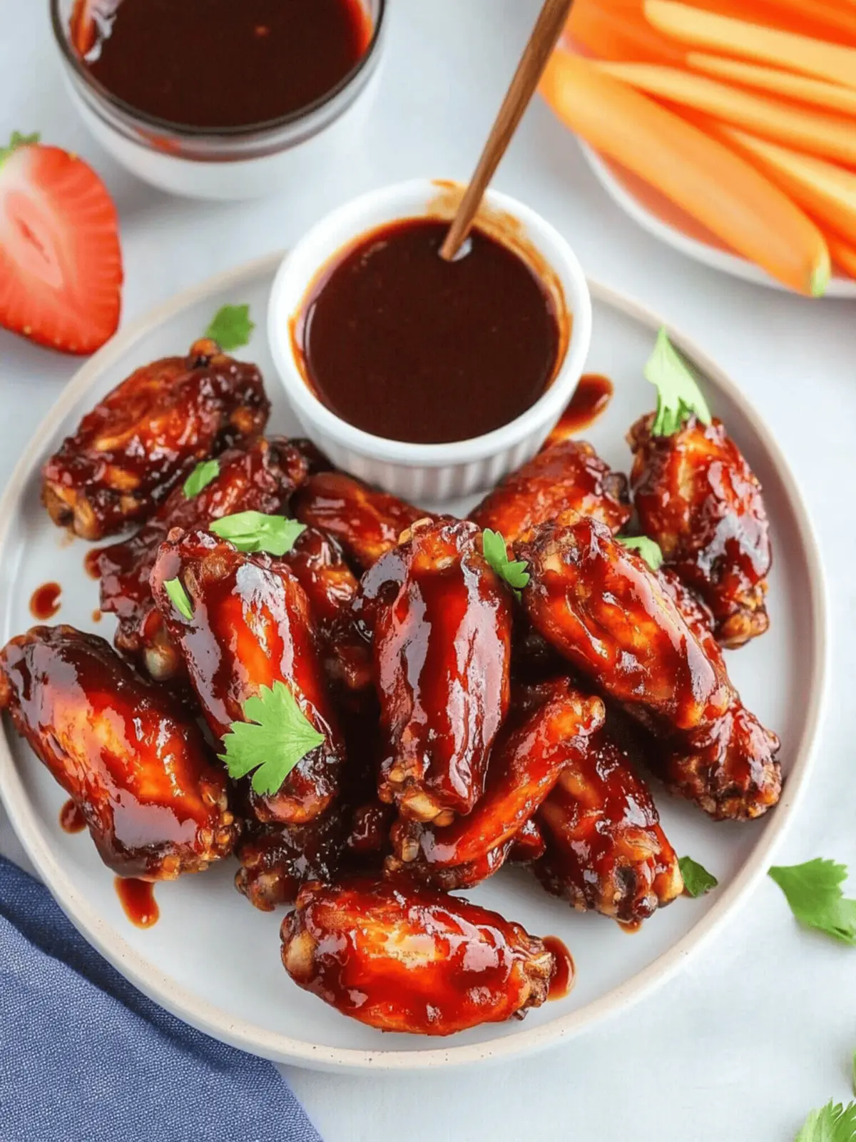Sweet and Spicy Strawberry Barbecue Hot Wings Recipe 4 Strawberry Barbecue Hot Wings