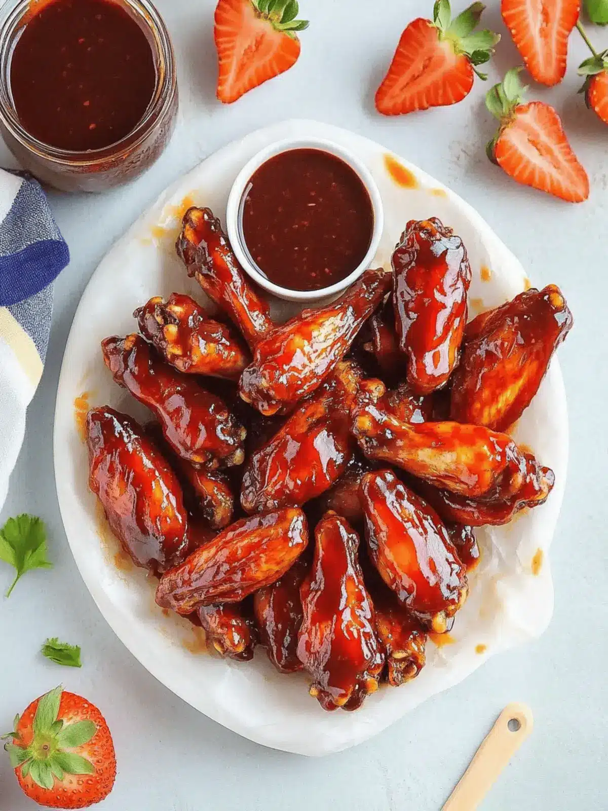 Sweet and Spicy Strawberry Barbecue Hot Wings Recipe 3 Strawberry Barbecue Hot Wings