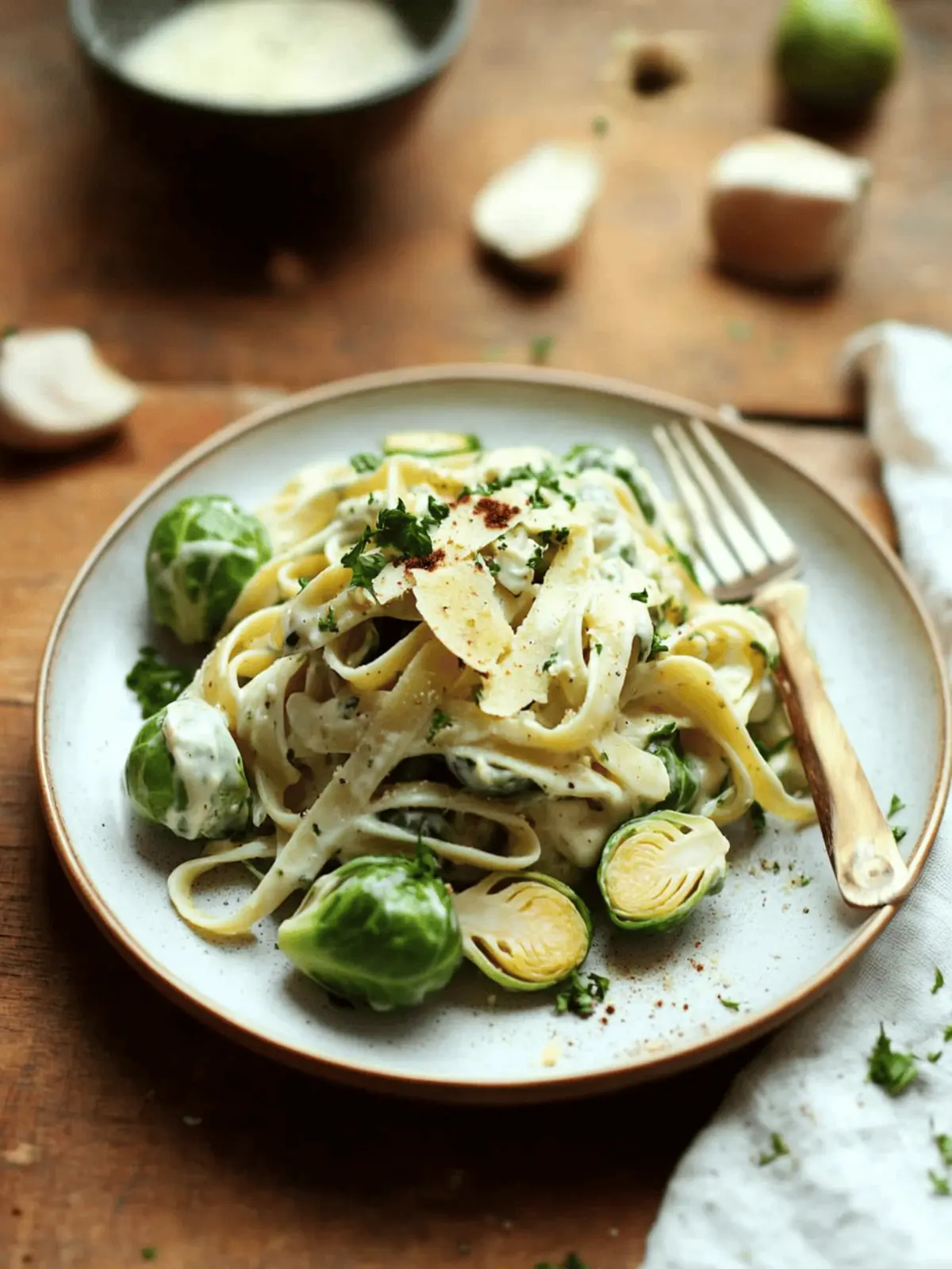 Garlic and White Wine Pasta with Brussels Sprouts Bliss 3 Garlic and White Wine Pasta with Brussels Sprouts
