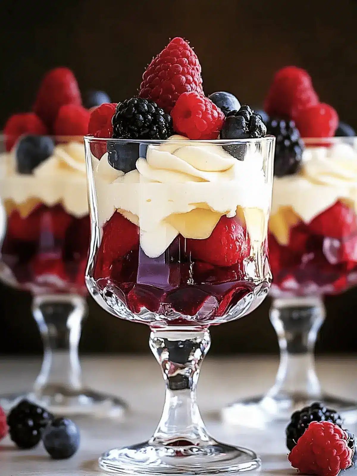 Irresistible Mini Trifles with Fresh Fruits and Cream Delight 2 Mini Trifles with Fresh Fruits and Cream