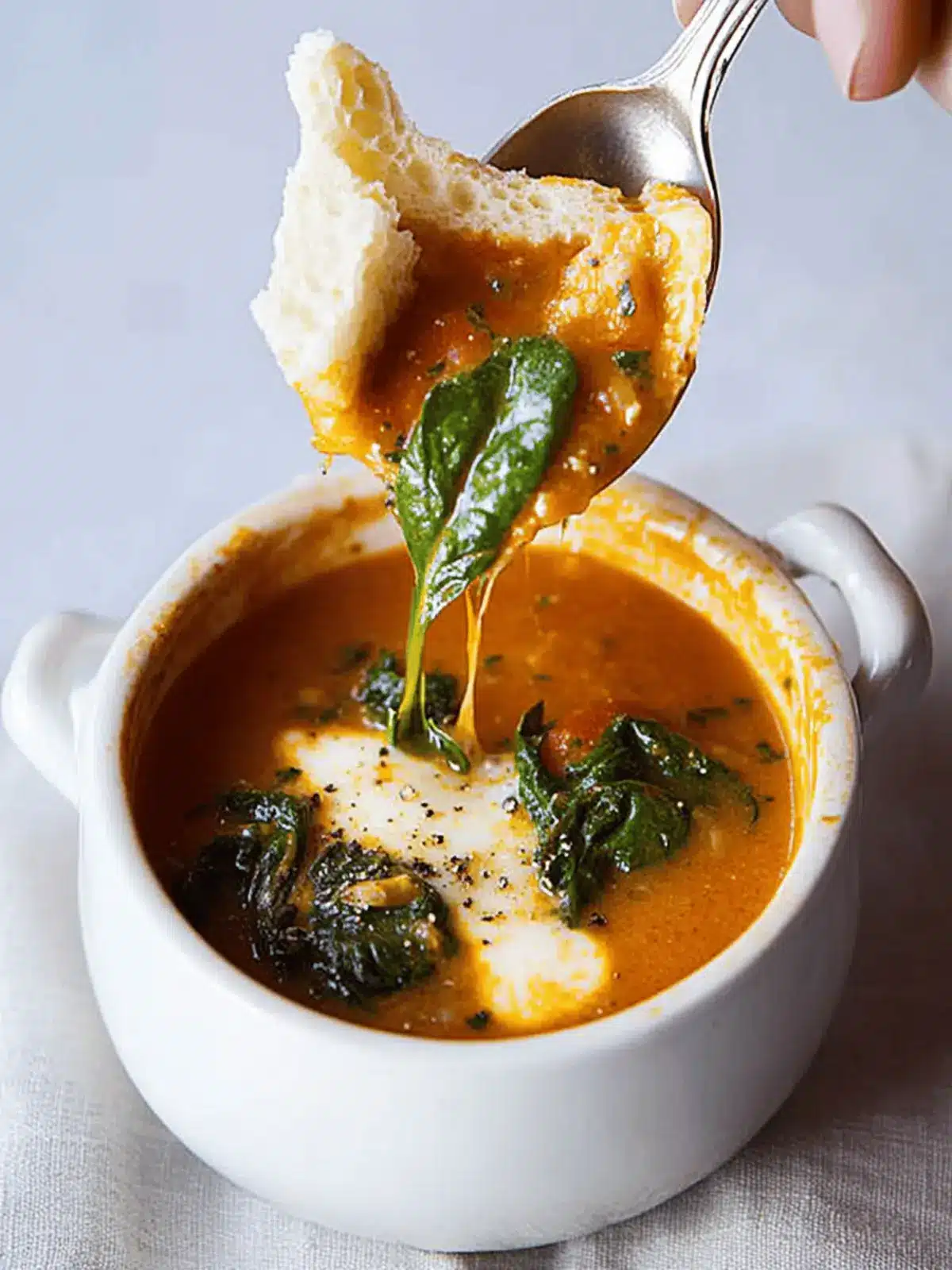 Delicious Caprese Tomato Spinach Soup for Cozy Nights 2 Caprese Tomato Spinach Soup