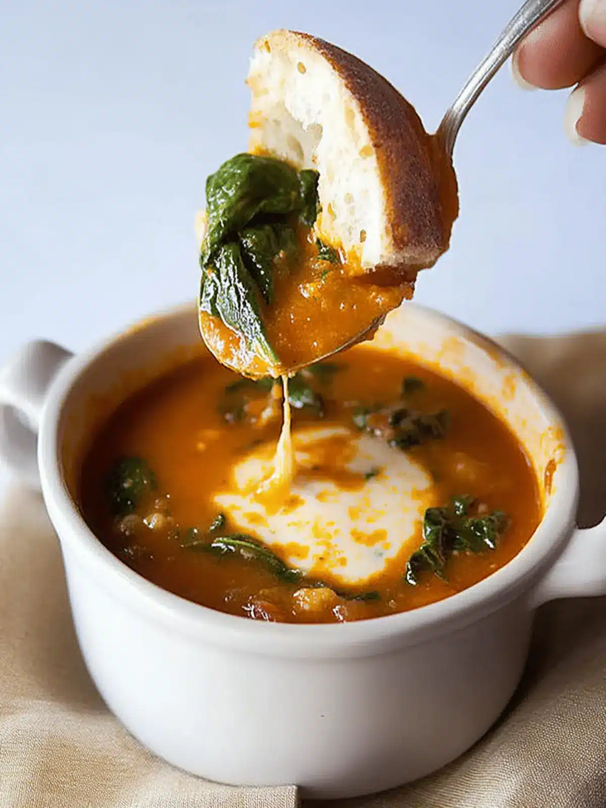 Delicious Caprese Tomato Spinach Soup for Cozy Nights 3 Caprese Tomato Spinach Soup