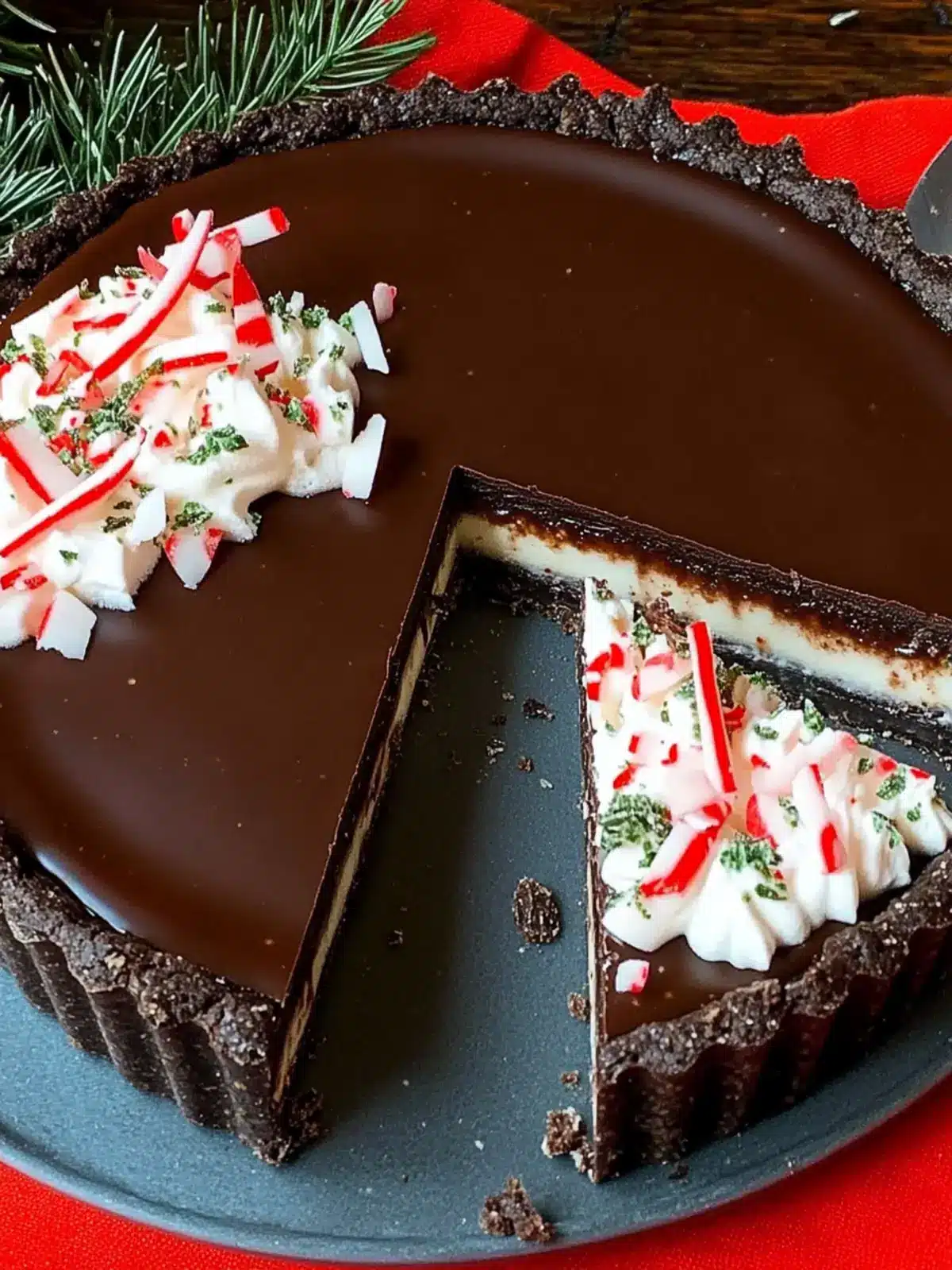 Decadent Dark Chocolate Peppermint Mousse Tart Recipe 2 Dark Chocolate Peppermint Mousse Tart
