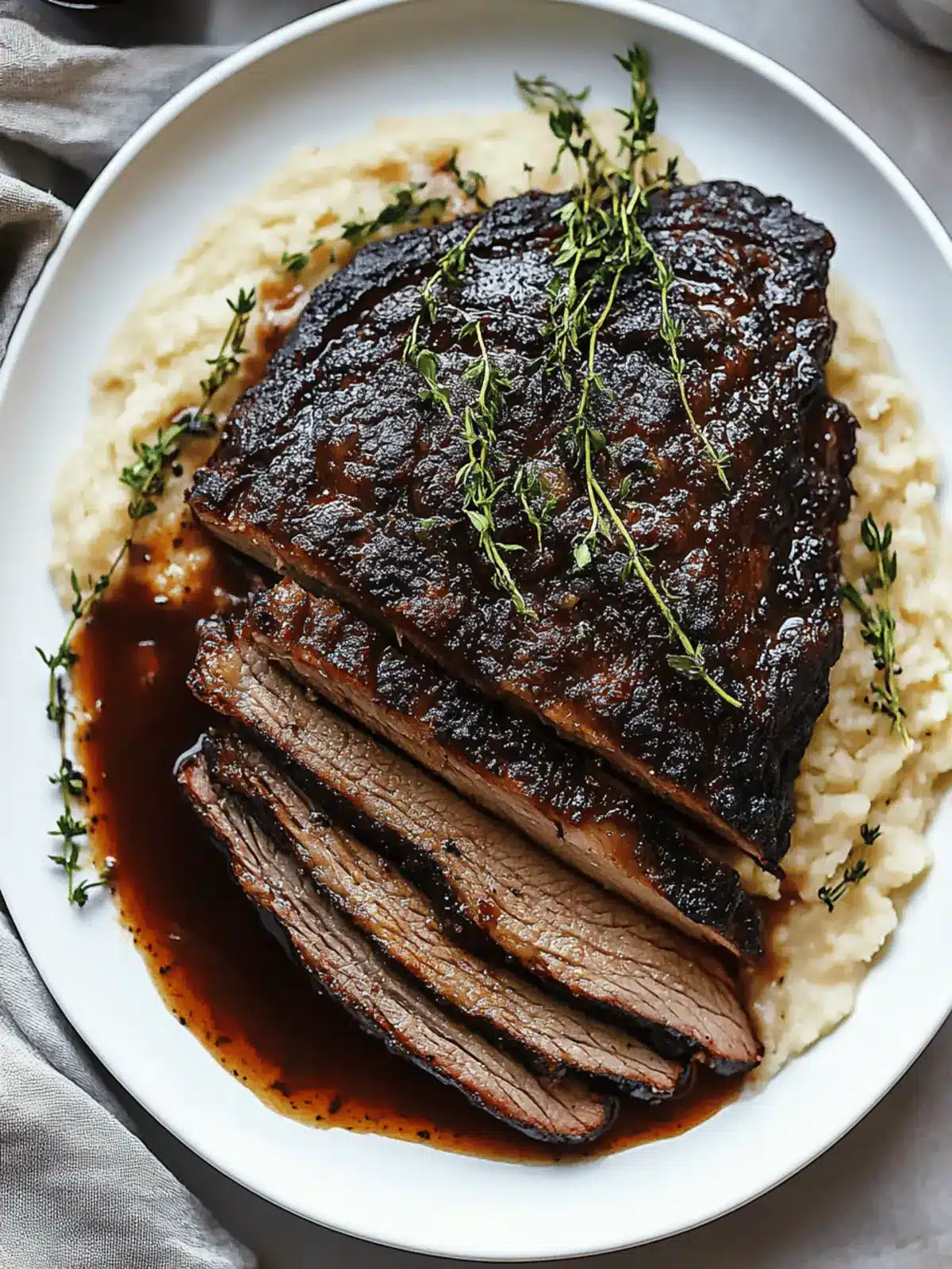Savory Red Wine Braised Brisket with Creamy Herb Grits 5 Savory Red Wine Braised Brisket