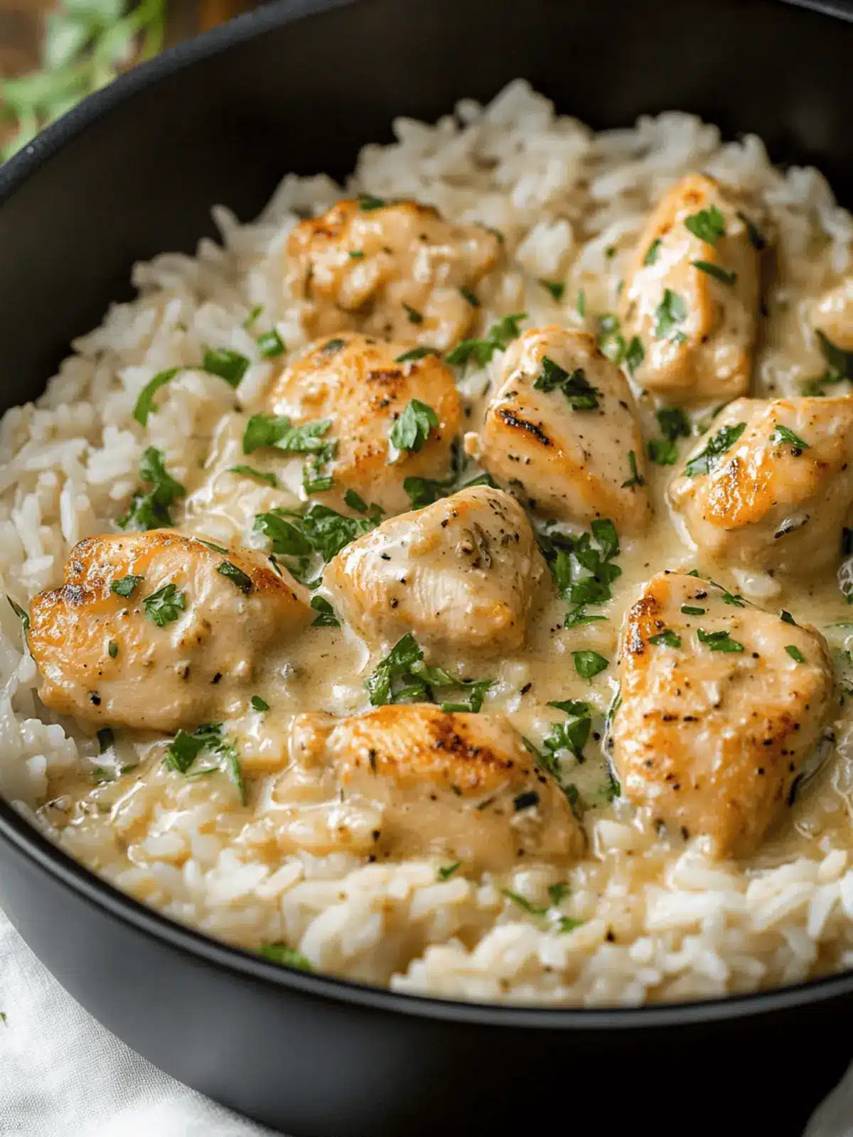 Creamy Herb Chicken & Basmati Rice for Cozy Nights In 2 Creamy Herb Chicken & Basmati Rice