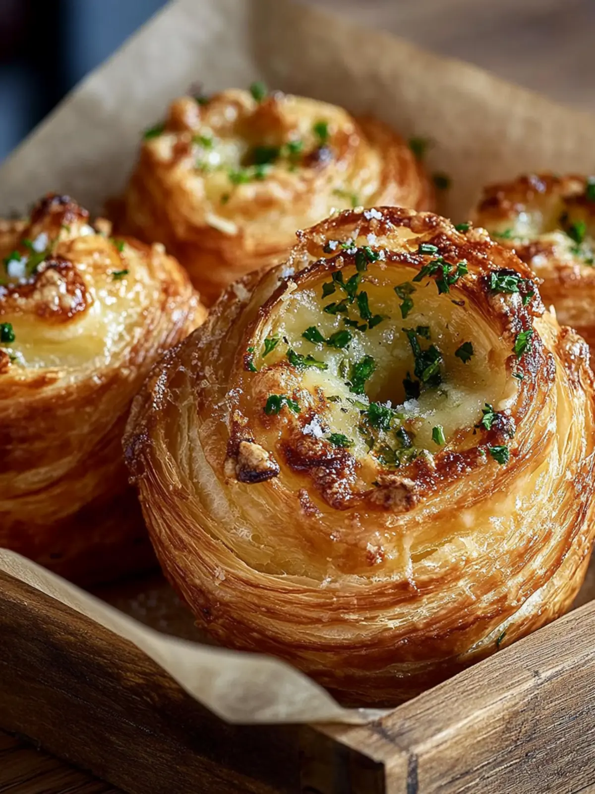 Cheesy Garlic Cruffin Bliss: A Flaky Twist on Comfort Food 4 Cheesy Garlic Cruffin