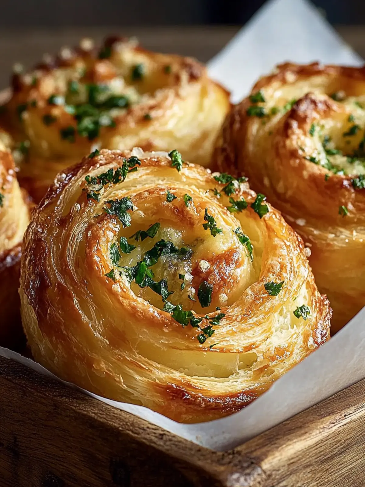 Cheesy Garlic Cruffin Bliss: A Flaky Twist on Comfort Food 2 Cheesy Garlic Cruffin