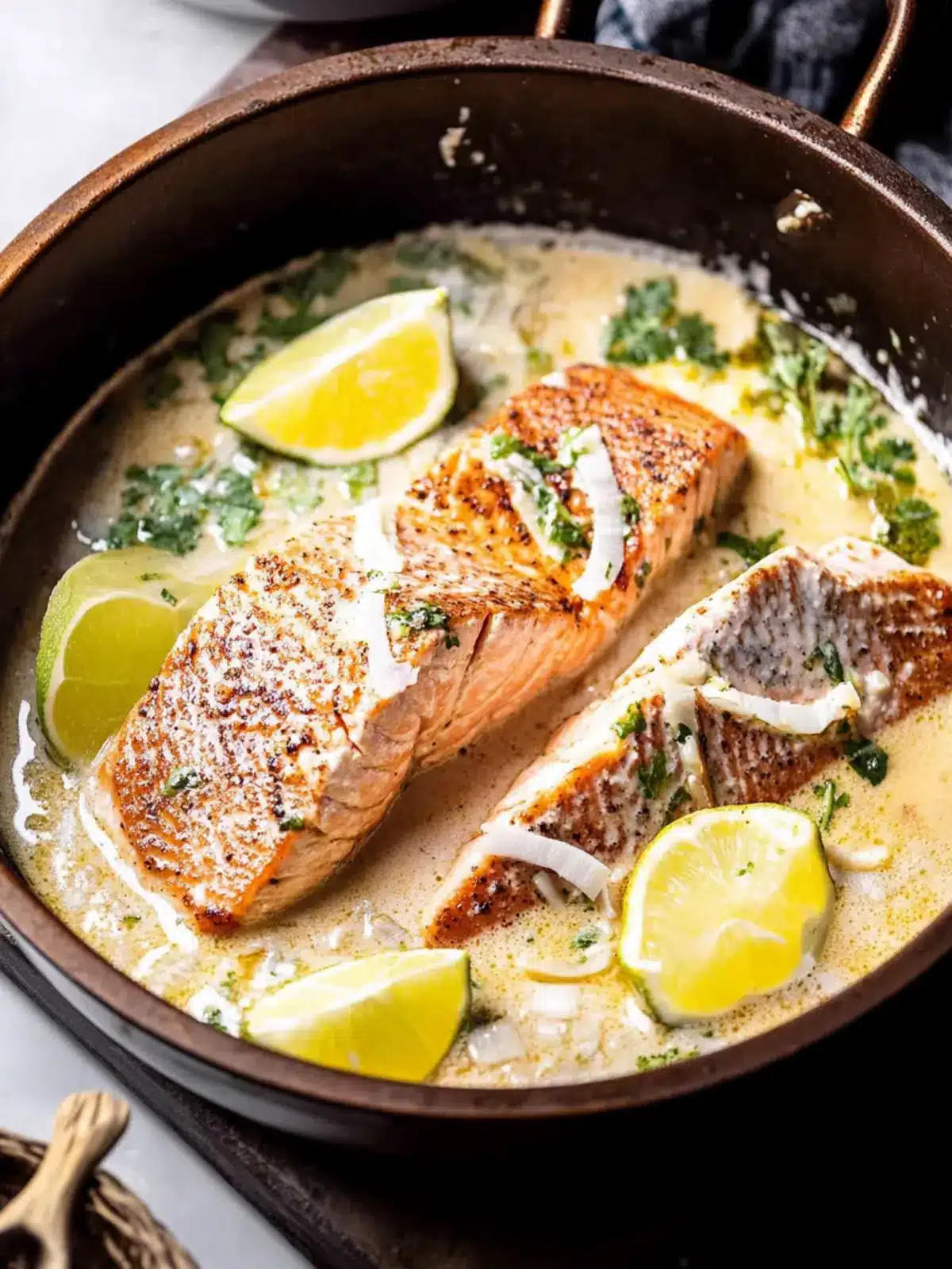 Baked One Pan Garlic Butter Coconut Salmon with Zesty Salsa 5 Baked One Pan Garlic Butter Coconut Salmon