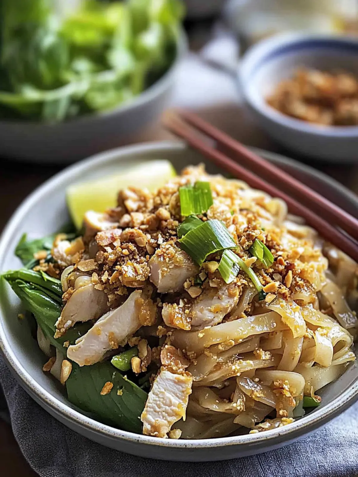 Savor Authentic Kuay Tiew Kua Gai Thai Noodles with Chicken 5 Kuay Tiew Kua Gai Thai Rice Noodles with Chicken