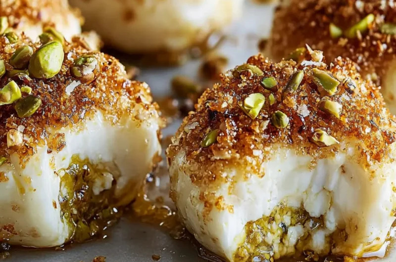 Pistachio-Crusted Brie Bites