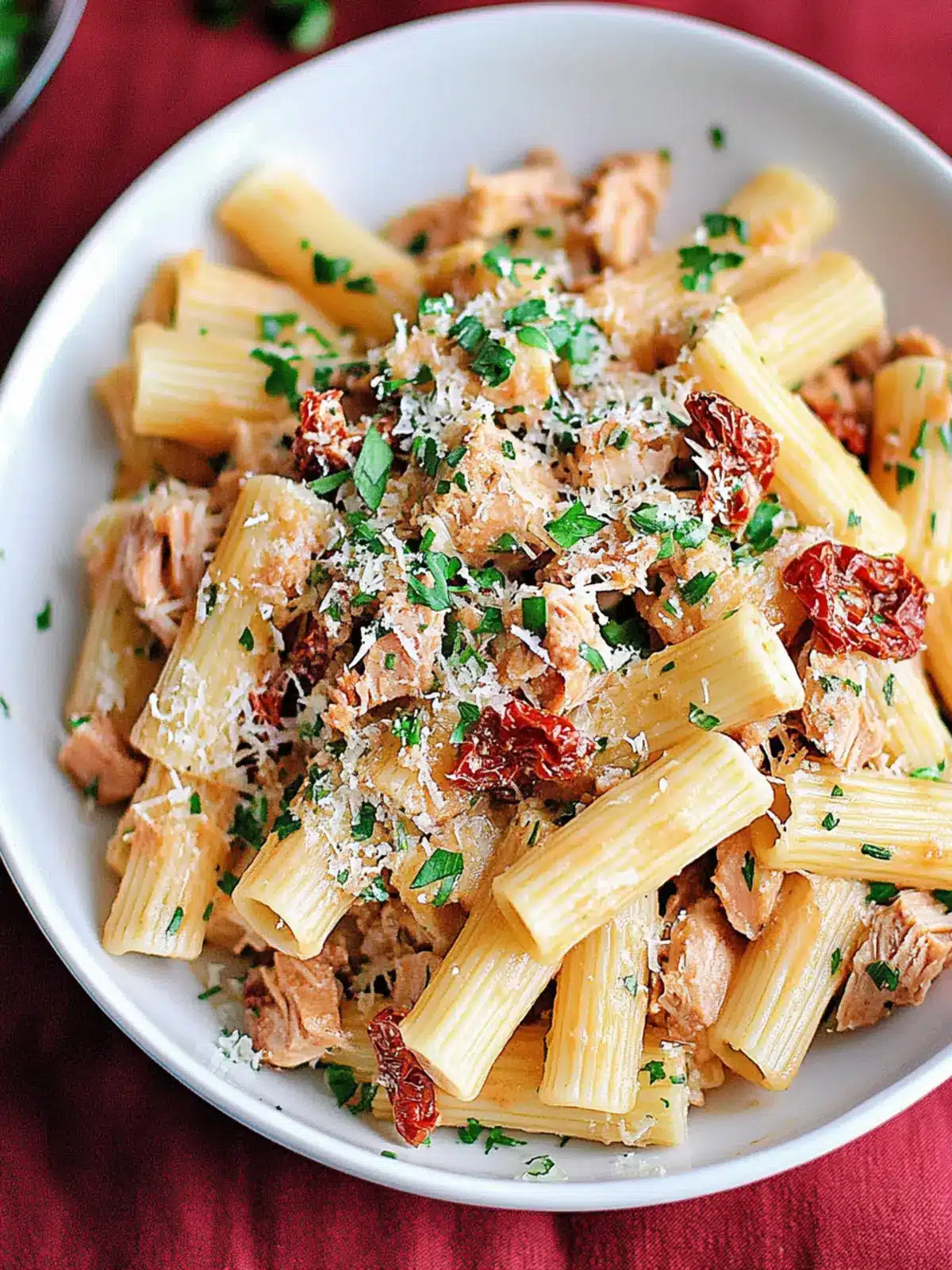 Delicious Tuna Rigatoni with Sun-Dried Tomatoes You’ll Love 4 Tuna Rigatoni with Sun-Dried Tomatoes