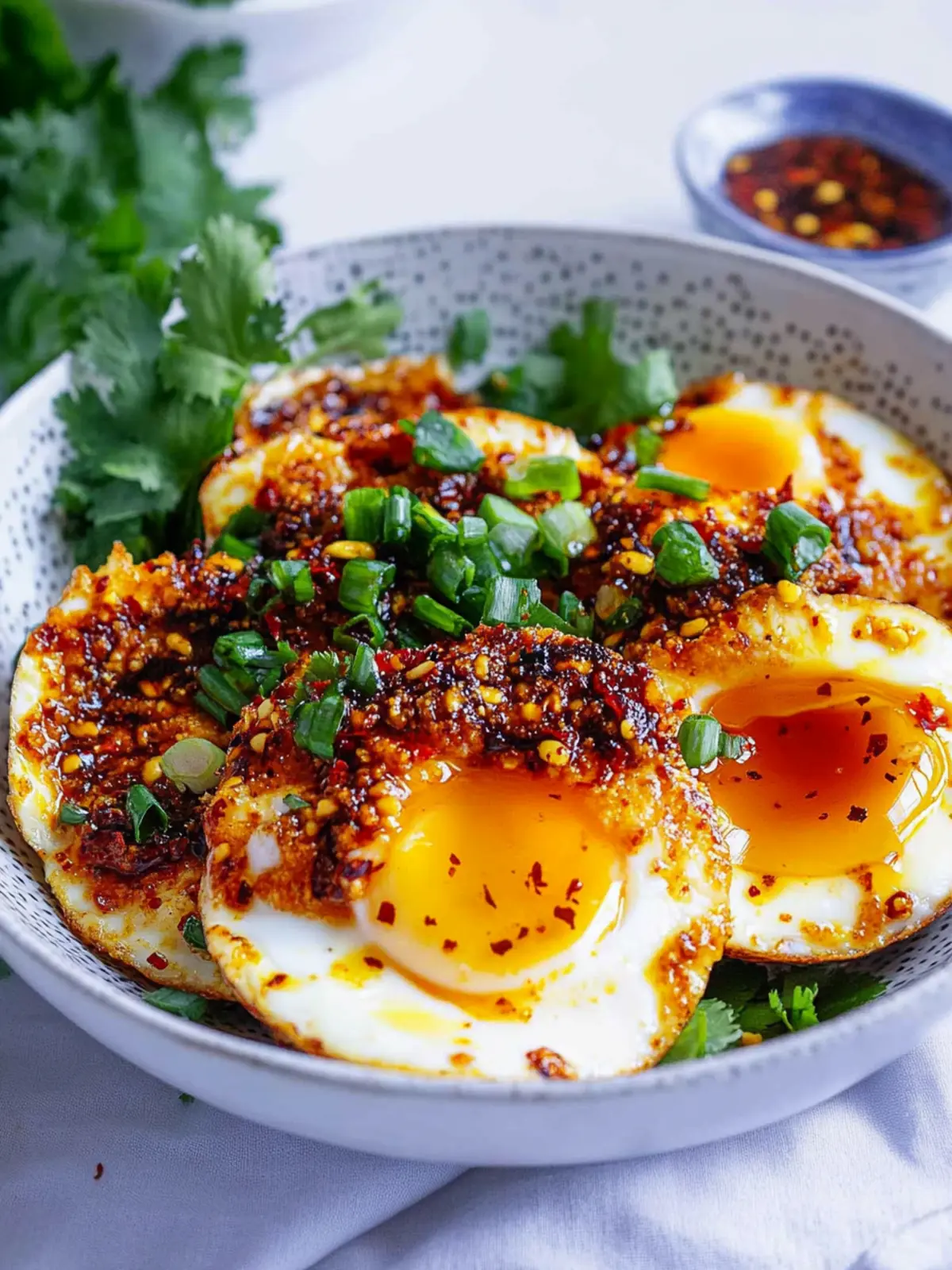 Savor the Flavor: Crispy Chili Oil Eggs Over Rice 4 Crispy Chili Oil Eggs