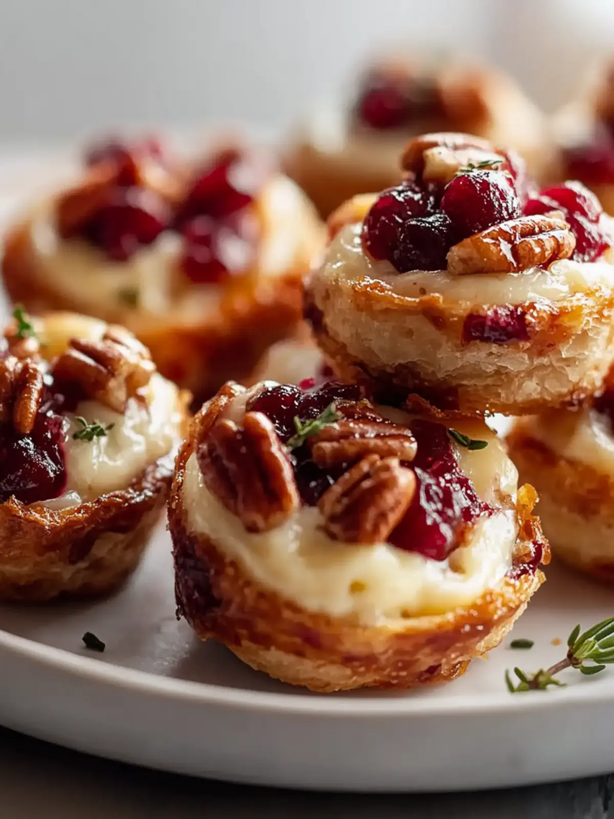 Irresistible Delicious Cranberry Brie Bites with Candied Pecans 3 Delicious Cranberry Brie Bites with Candied Pecans