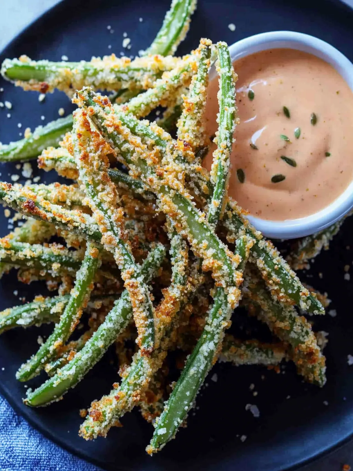 Crispy Baked Green Bean Fries with Creamy Sriracha Sauce Love 4 Crispy Baked Green Bean Fries with Creamy Sriracha Sauce