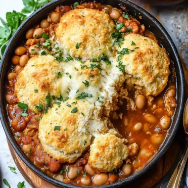 Italian Chicken Cobbler with Cannellini Beans & Parmesan Magic 9 Italian Chicken Cobbler with Cannellini Beans & Parmesan Biscuits