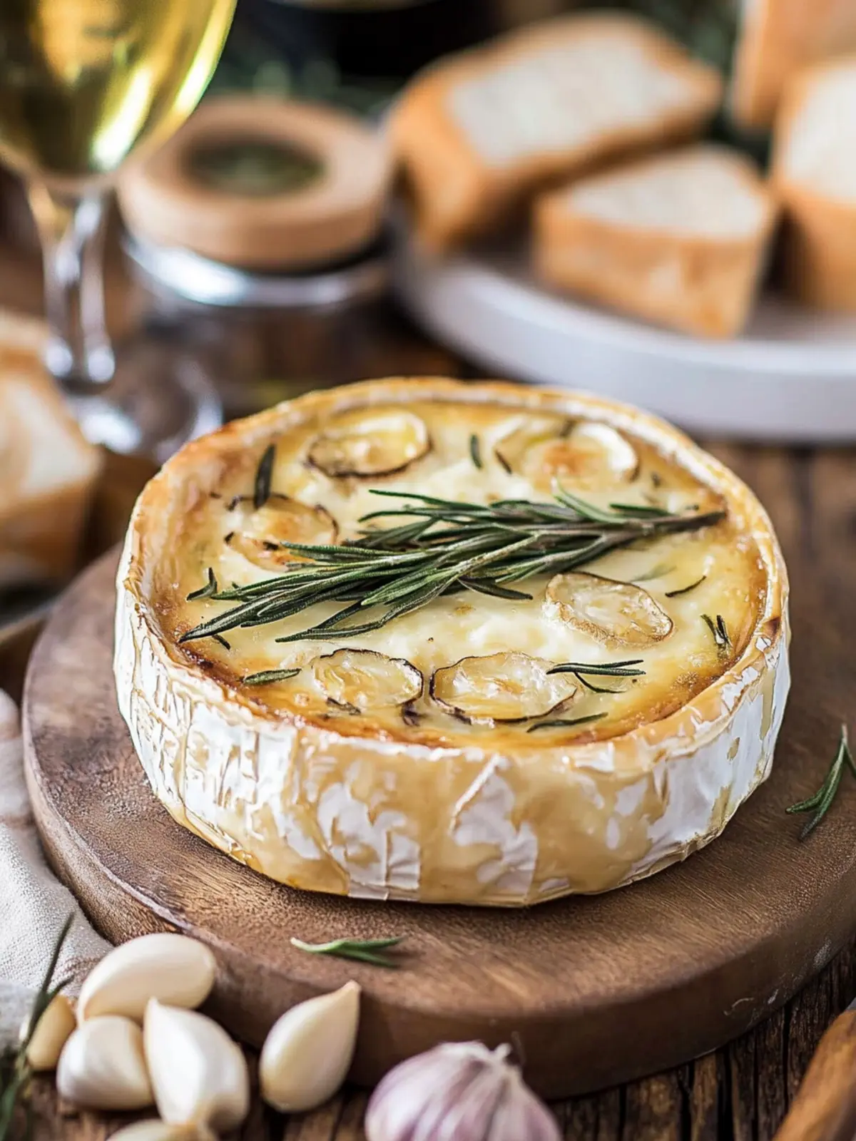 Irresistible Baked Camembert with Garlic and Rosemary Bliss 2 Baked Camembert with Garlic and Rosemary
