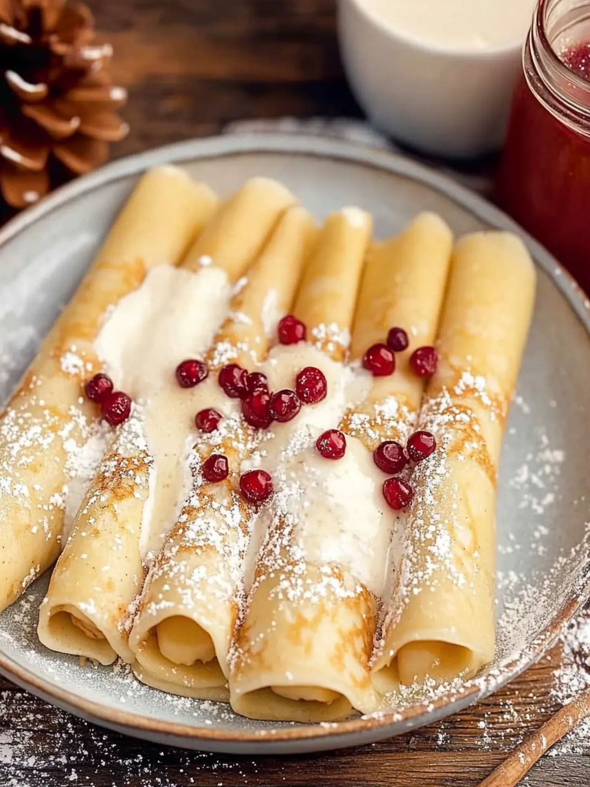 Delicious Eggnog Crepes with Heavenly Eggnog Sauce 4 Eggnog Crepes