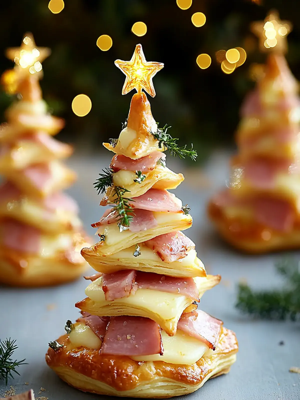 Delicious Ham & Cheese Puff Pastry Christmas Trees to Wow Guests 2 Ham & Cheese Puff Pastry Christmas Trees