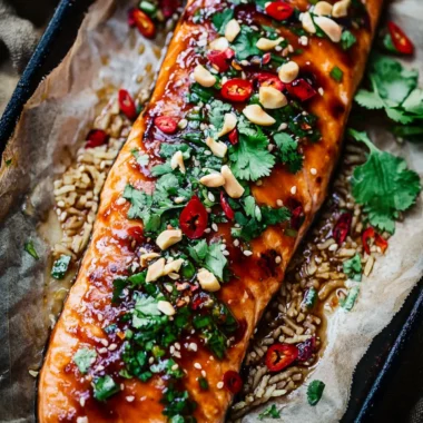 Sticky Sweet Spicy Asian Salmon & Rice Noodles You’ll Crave 9 Sticky Sweet Spicy Asian Salmon & Rice Noodles