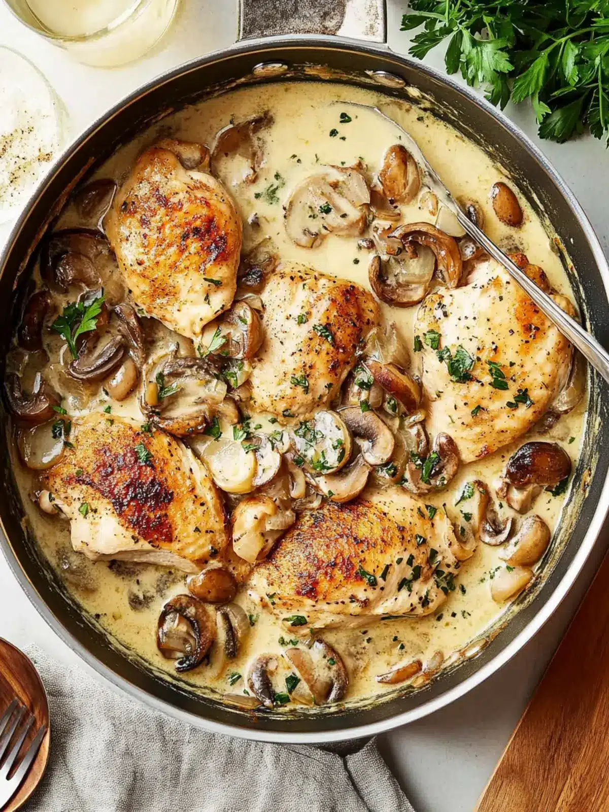 Creamy Champagne Chicken with Savory Mushroom Delight 4 Creamy Champagne Chicken
