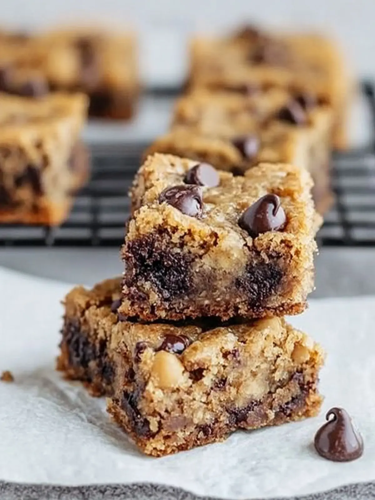 Indulge Guilt-Free: Flourless Chocolate Chip Chickpea Blondies 2 Flourless Chocolate Chip Chickpea Blondies