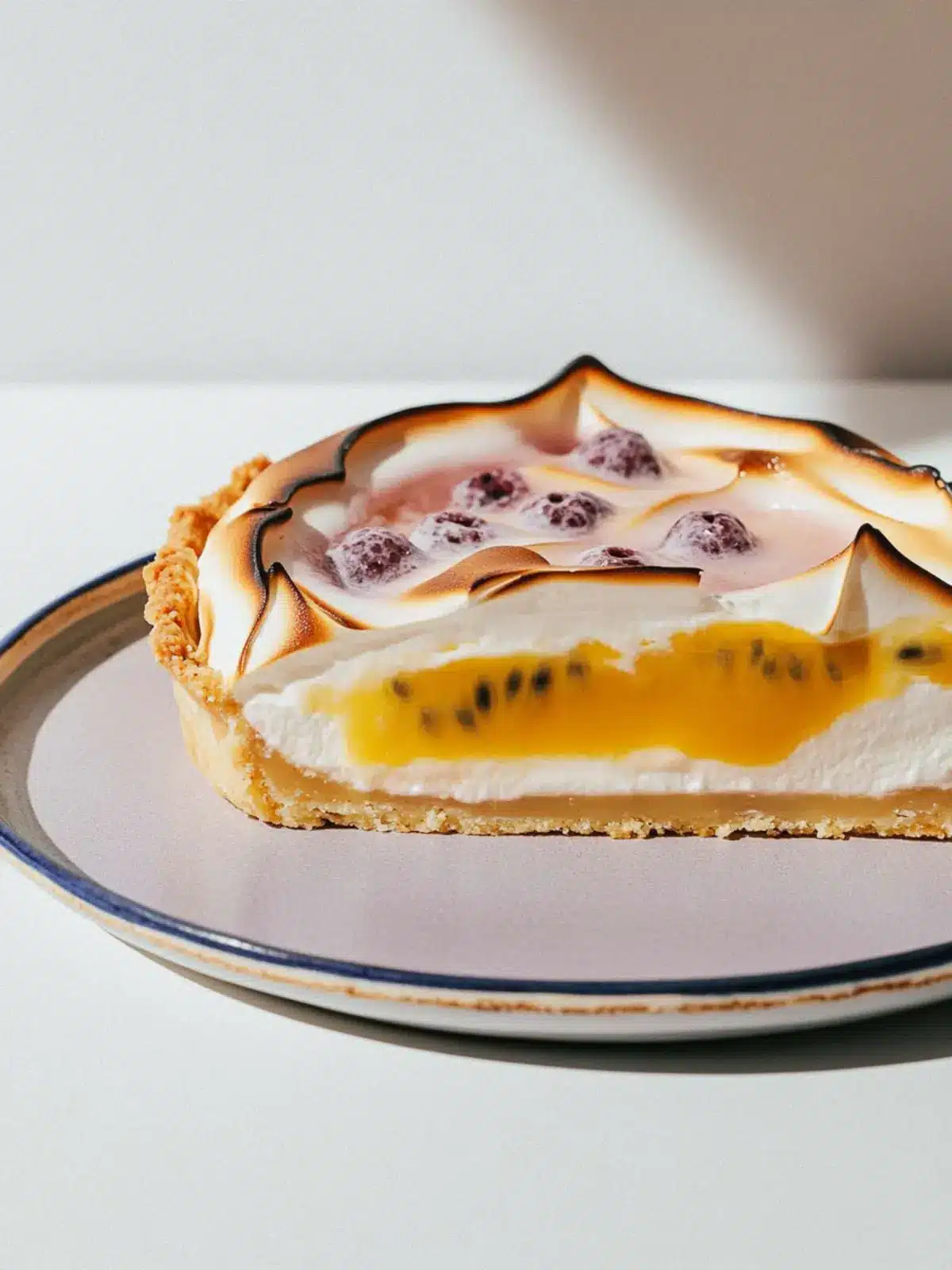 Passionfruit Tart with Raspberry Meringue for Sweet Lovers 2 Passionfruit Tart with Raspberry Meringue