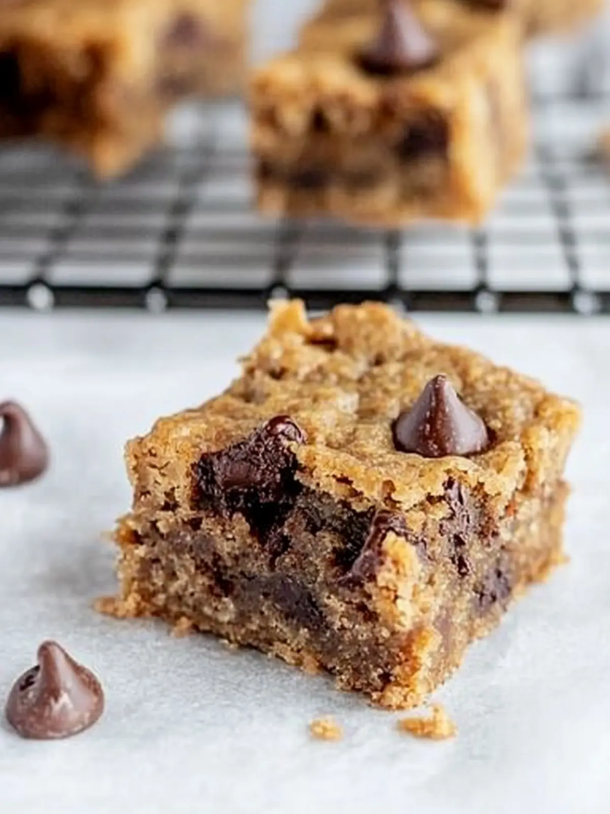 Indulge Guilt-Free: Flourless Chocolate Chip Chickpea Blondies 3 Flourless Chocolate Chip Chickpea Blondies