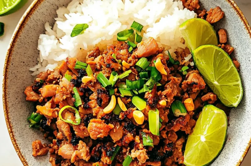 Ginger Lime Pork with Coconut Rice