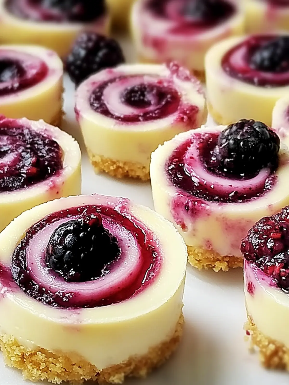 Decadent Berry Swirl Cheesecake Bites for Sweet Moments 5 Berry Swirl Cheesecake Bites