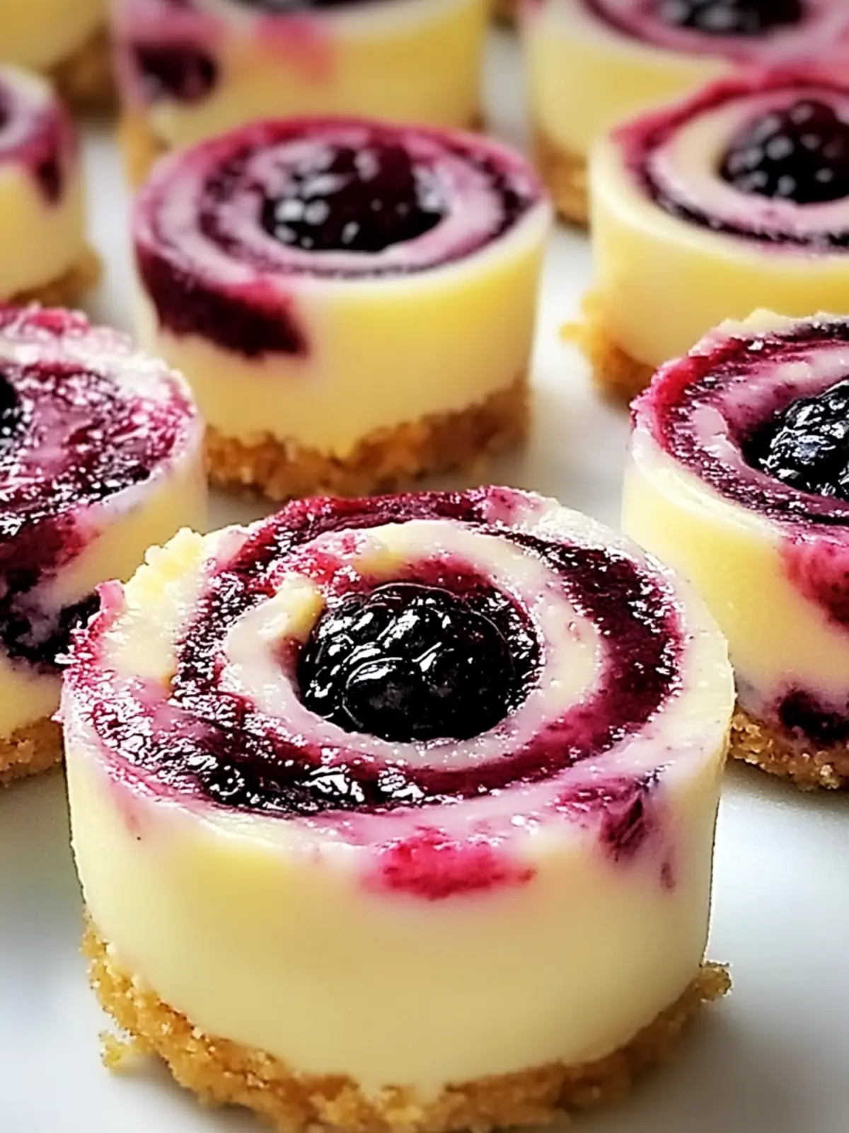 Decadent Berry Swirl Cheesecake Bites for Sweet Moments 3 Berry Swirl Cheesecake Bites