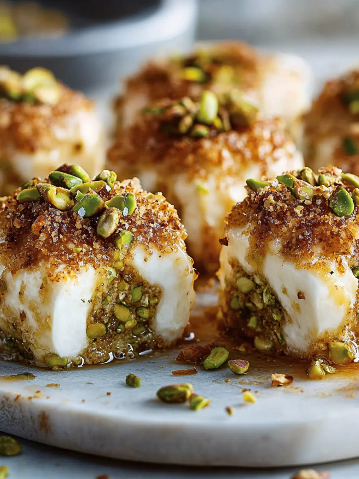 Delicious Pistachio-Crusted Brie Bites for Effortless Entertaining 4 Pistachio-Crusted Brie Bites