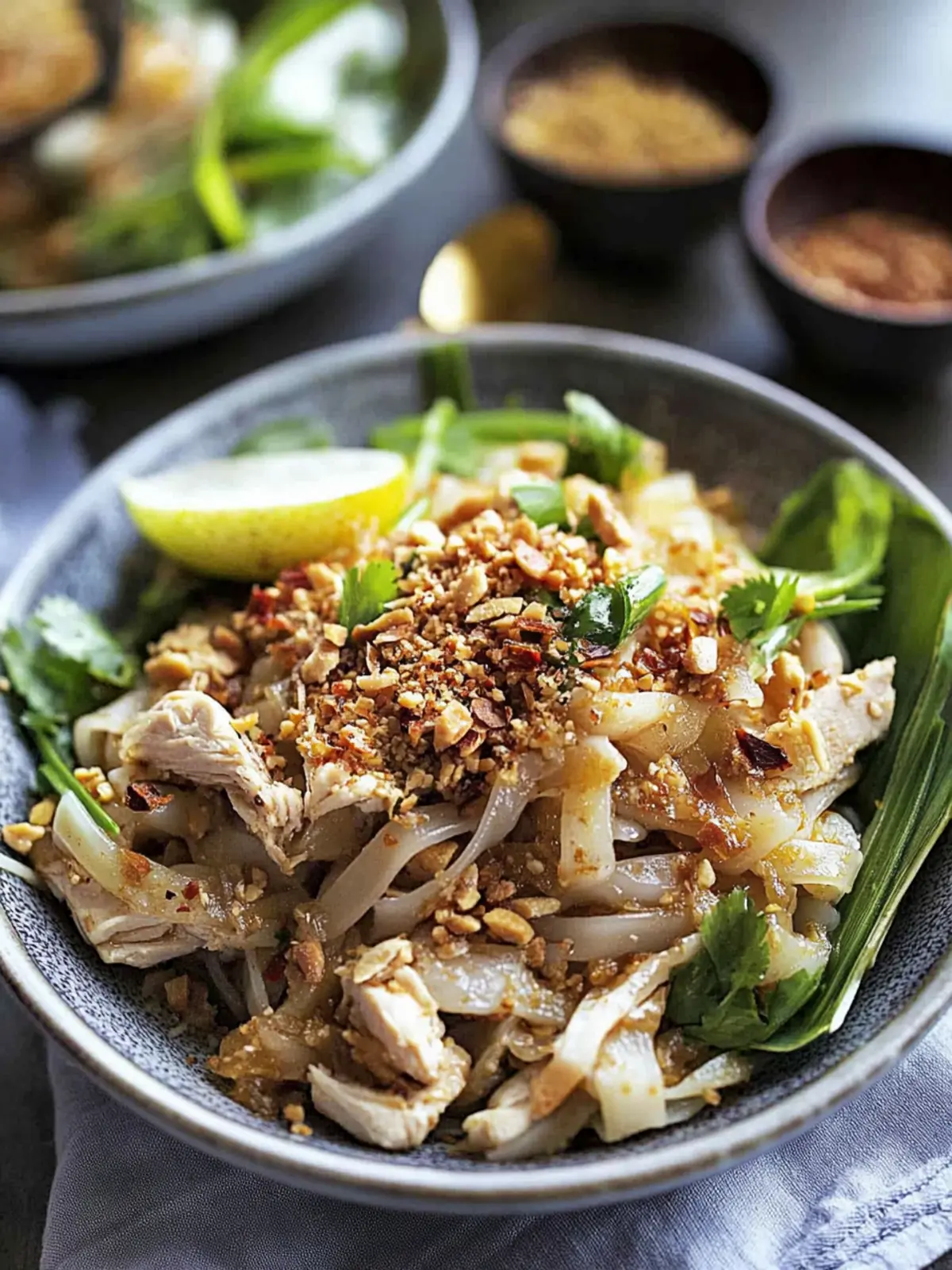 Savor Authentic Kuay Tiew Kua Gai Thai Noodles with Chicken 4 Kuay Tiew Kua Gai Thai Rice Noodles with Chicken