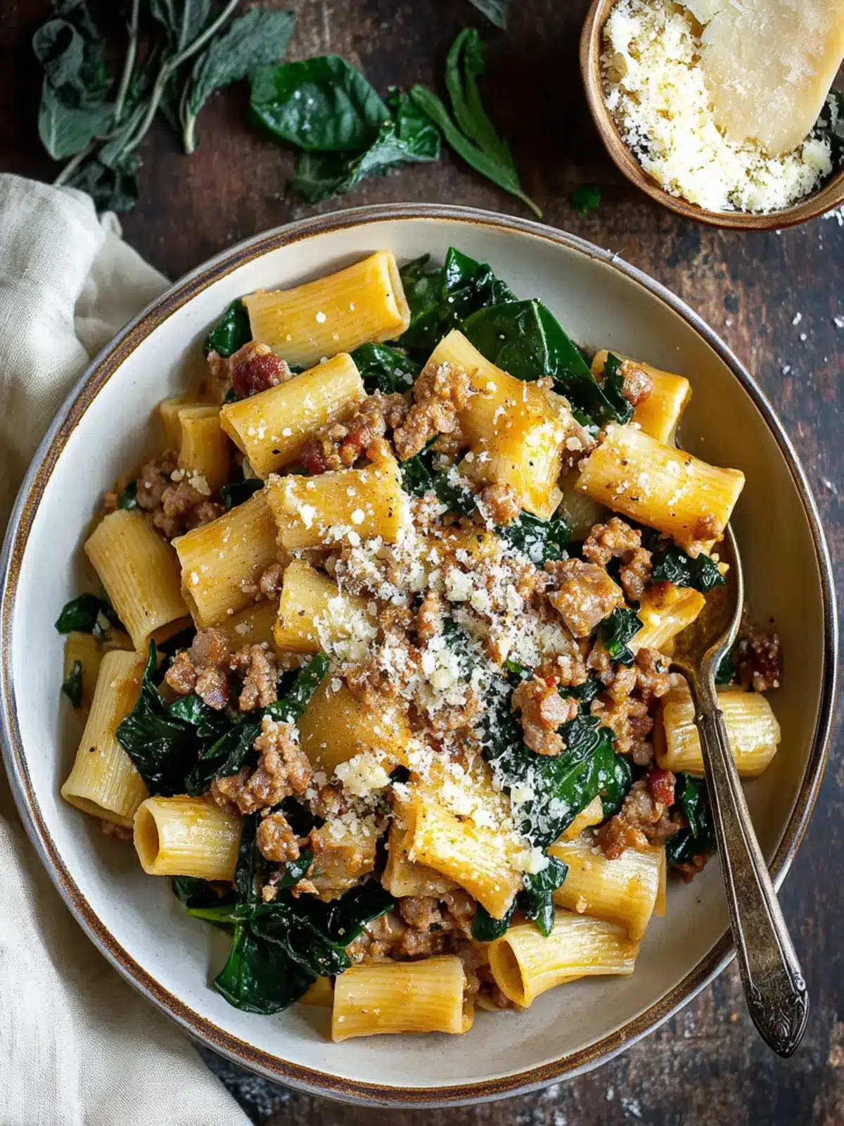Spicy Paccheri with Sausage & Greens: Cozy Winter Delight 4 Spicy Paccheri with Sausage & Greens