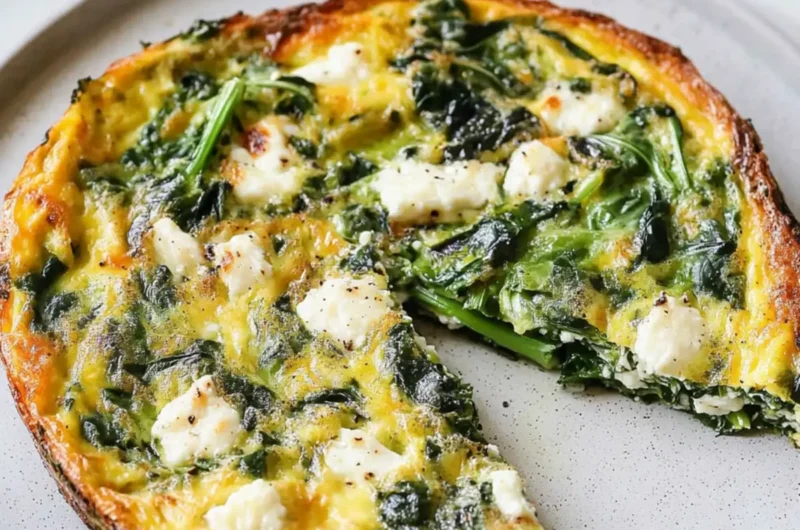 Healthy Collard Green Goat Cheese Frittata