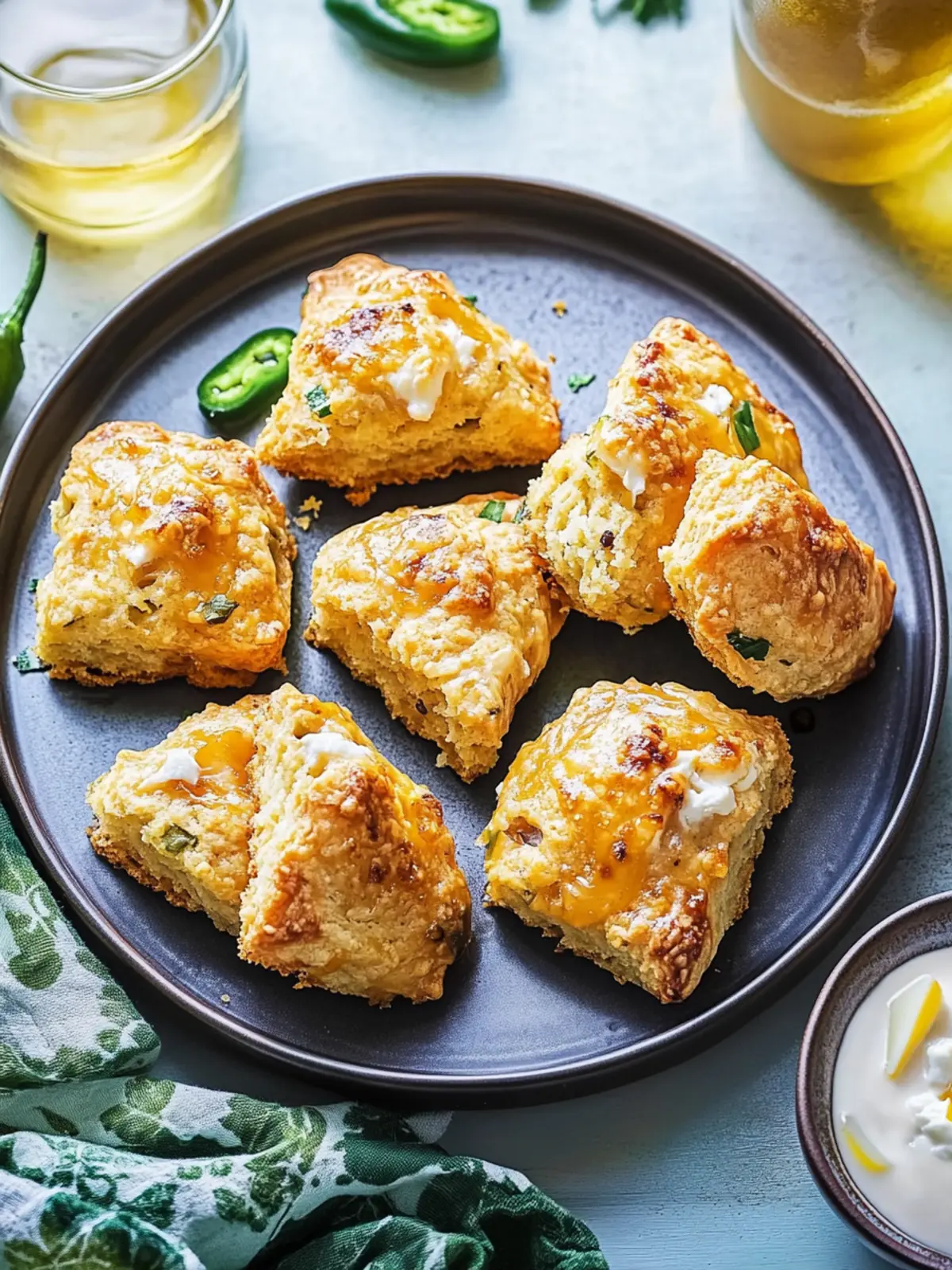 Savory Shallot, Jalapeño, Goat Cheese & Honey Scones to Wow! 4 Shallot, Jalapeño, Goat Cheese & Honey Scones