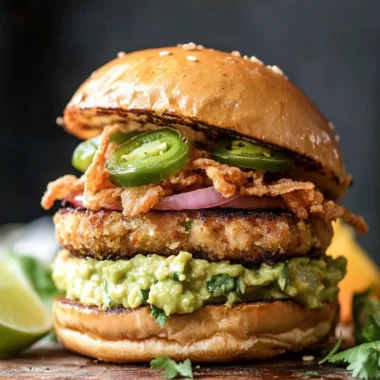 Spice Up Dinner: Jalapeño Cheddar Guacamole Turkey Burgers 9 Jalapeño Cheddar Guacamole Turkey Burgers with Crispy Onions