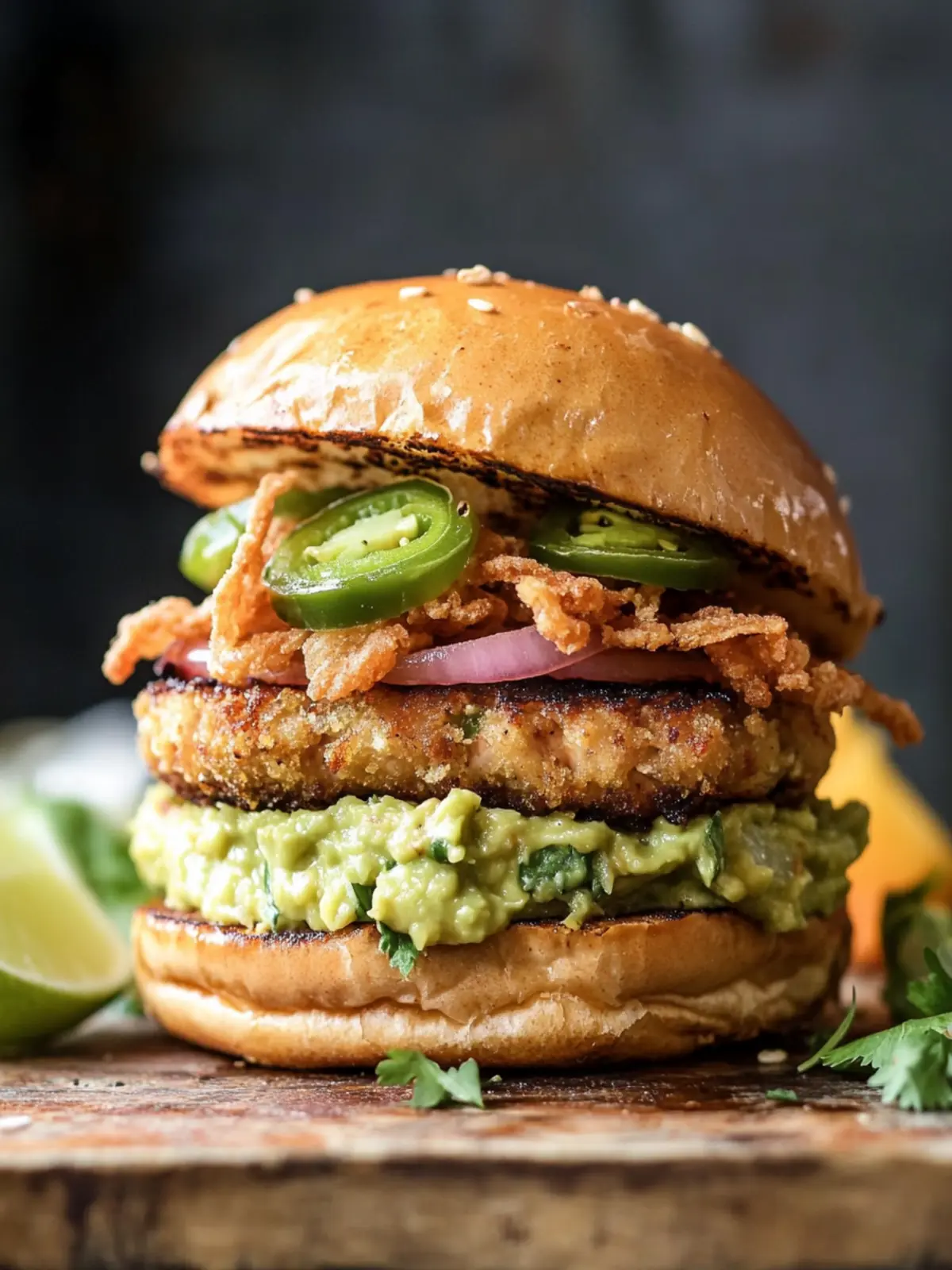 Spice Up Dinner: Jalapeño Cheddar Guacamole Turkey Burgers 5 Jalapeño Cheddar Guacamole Turkey Burgers with Crispy Onions
