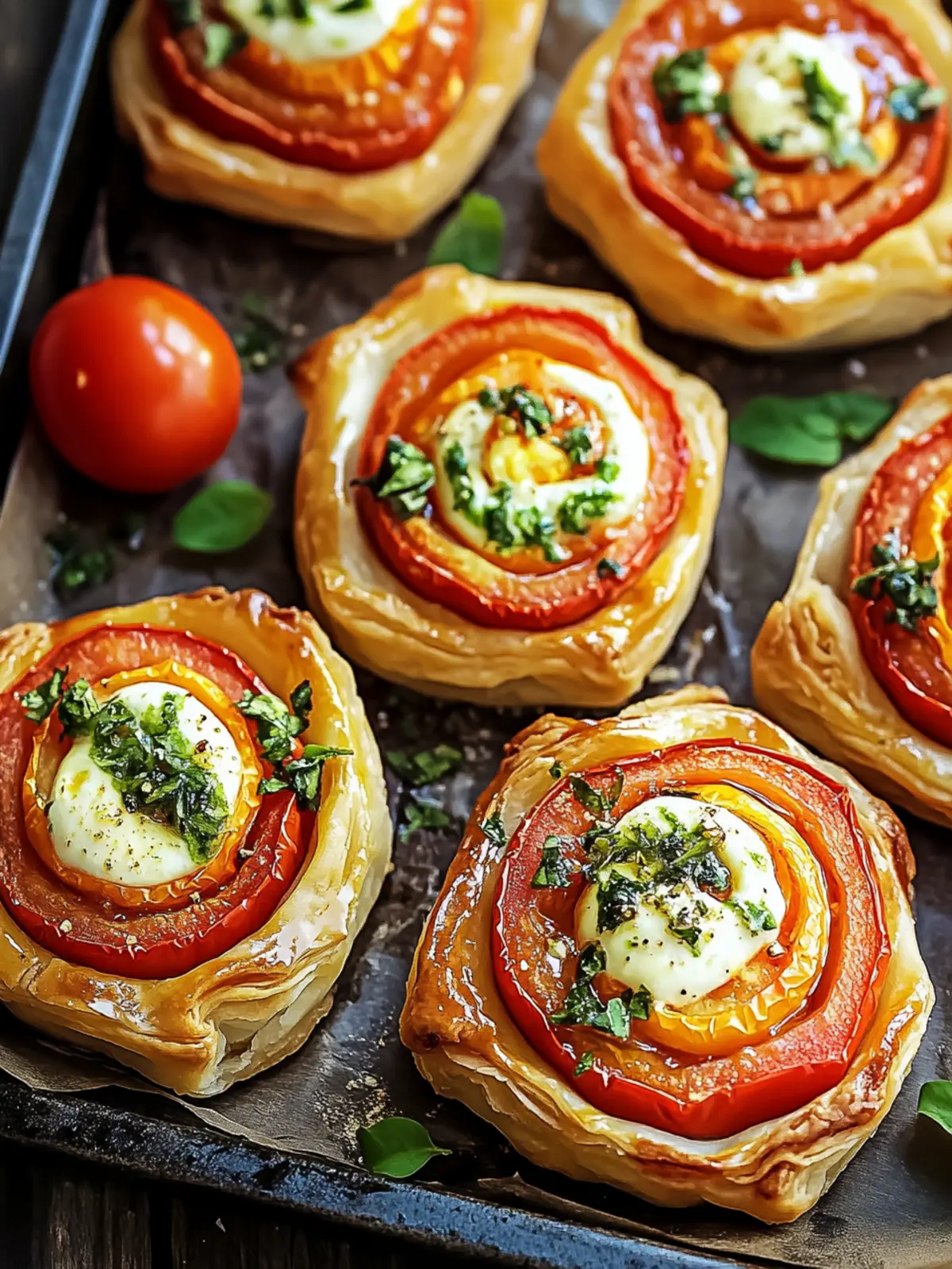 Easy Tomato Tartlets with Puff Pastry for Effortless Entertaining 5 Easy Tomato Tartlets with Puff Pastry