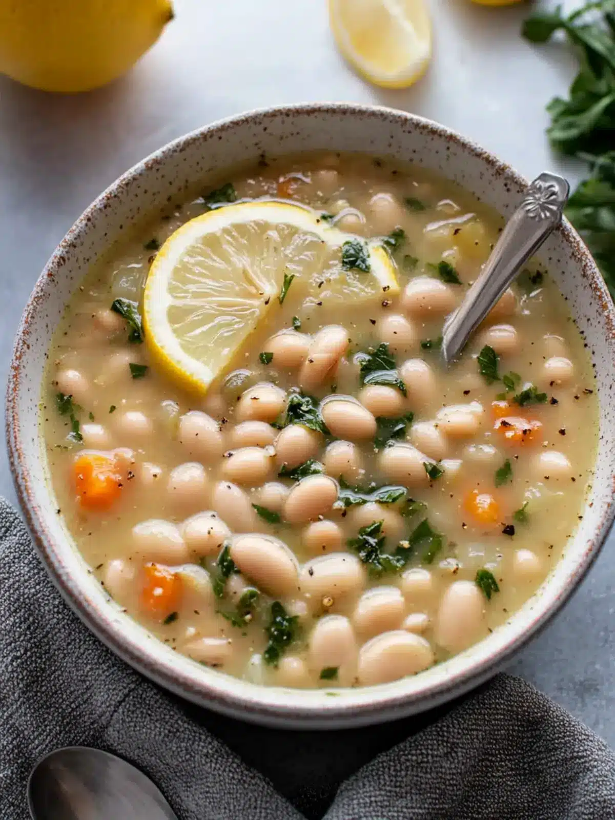 Ultimate Greek White Bean Soup with Garlic & Lemon Comfort 3 Greek White Bean Soup With Garlic & Lemon