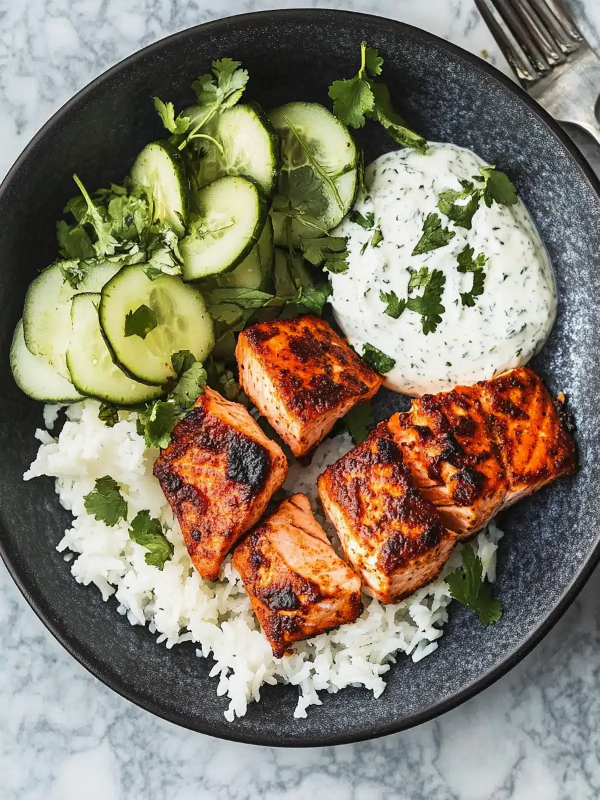 Irresistible Tandoori Salmon with Raita in 30 Minutes! 4 Tandoori Salmon with Raita