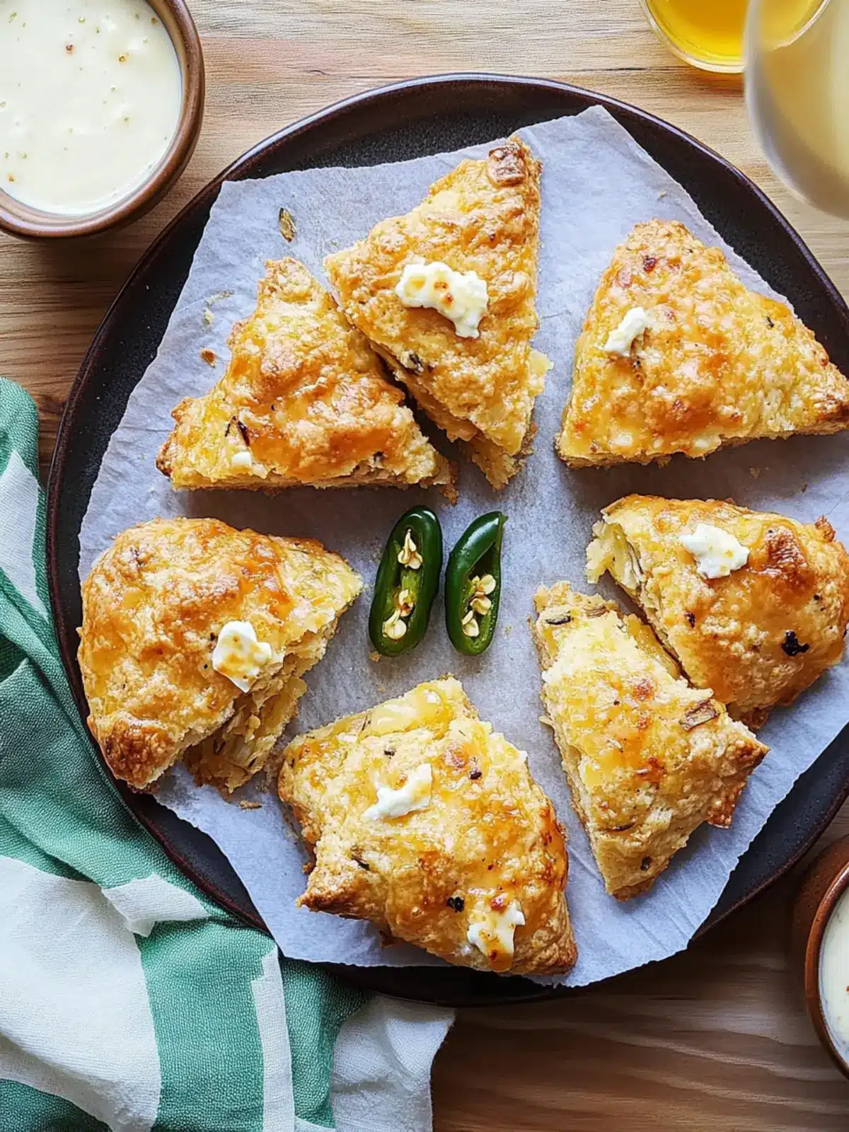 Savory Shallot, Jalapeño, Goat Cheese & Honey Scones to Wow! 5 Shallot, Jalapeño, Goat Cheese & Honey Scones